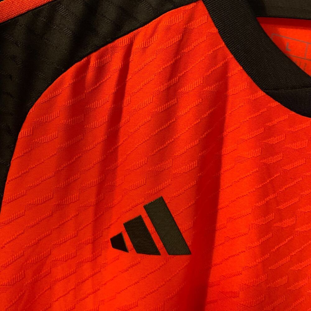 Adidas Belgium 2022 National Team Jersey Size L Red Devils Flames Slim HD9413 - Picture 4 of 12